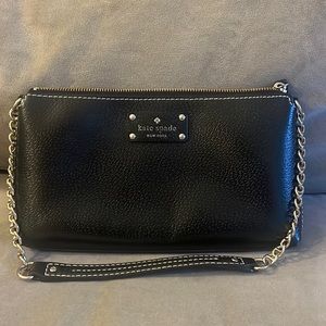 Black Kate Spade shoulder bag w/ chain